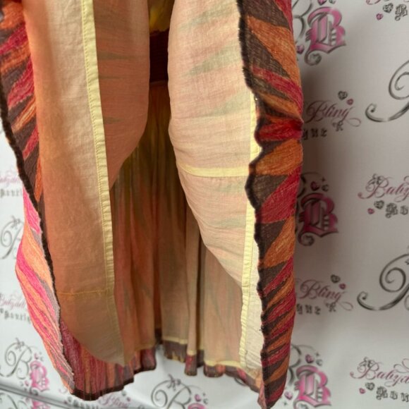 Free people dress Indian summer sunset 🌅 shimmer gold orange yellow red - Picture 9 of 10